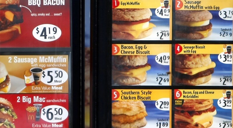 McDonalds Menu